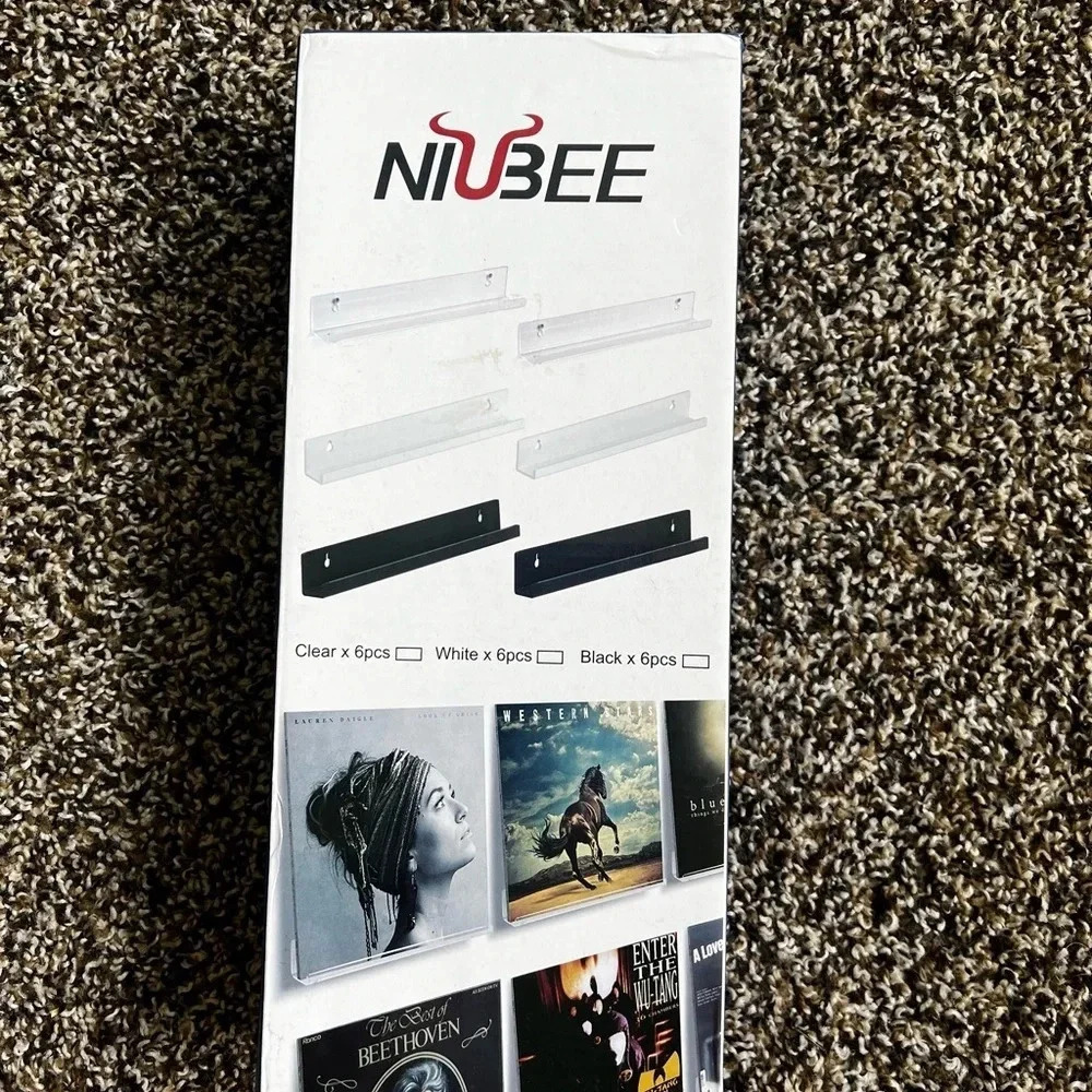 Niubee vinyl record shelf
